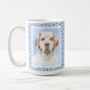 Taza De Café Pintura de Clumber Spaniel - Arte de Perro Origina