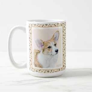 Taza De Café Pintura de Corgi galés de Pembroke - Arte Perro Or