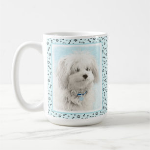 Taza De Café Pintura de Coton de Tulear - Arte de perro origina
