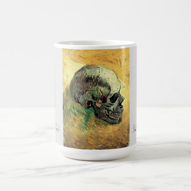 Taza De Café Pintura de cráneo, Van Gogh - Famosa pintura (Centro)
