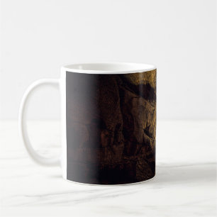 TAZA DE CAFÉ PINTURA DE CUBIERTAS MARRÓN Y NEGRO