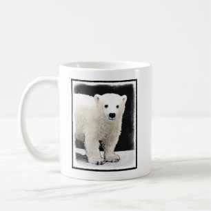 Taza De Café Pintura de Cubo de Oso Polar - Arte de Vida Silves