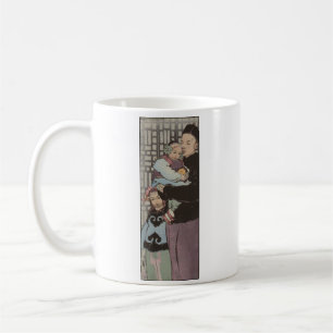 Taza De Café Pintura de época - Padre e hija chinos