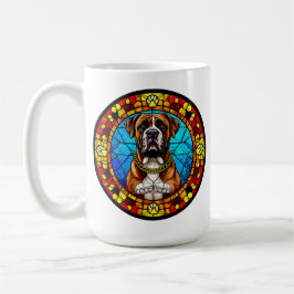 Taza De Café Pintura de estilo de cristal manchado de perro