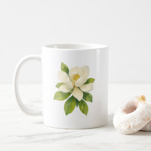 Taza De Café Pintura de flor de Magnolia