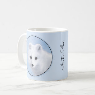 Taza De Café Pintura de Fox Ártica - Arte de Vida Silvestre Ori