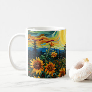 Taza De Café Pintura de girasoles de Van Gogh
