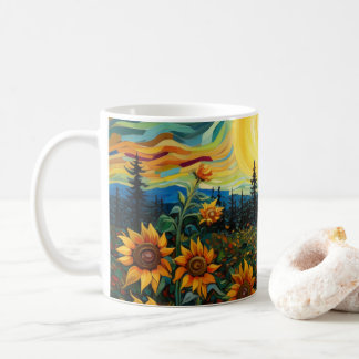 Taza De Café Pintura de girasoles de Van Gogh