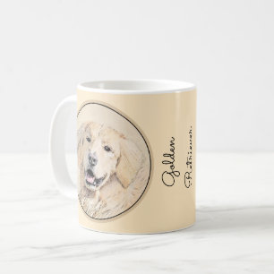Taza De Café Pintura de Golden Retriever - Cute original Dog Ar