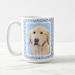 Taza De Café Pintura de Golden Retriever - Cute original Dog Ar