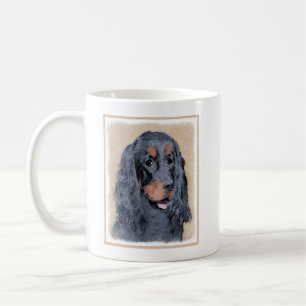 Taza De Café Pintura de Gordon Setter - Arte de Perro Original.
