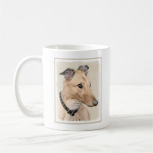 Taza De Café Pintura de Greyhound - Arte de perros original muy