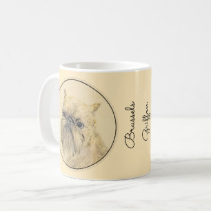 Taza De Café Pintura de griffon de Bruselas - Arte de perro ori