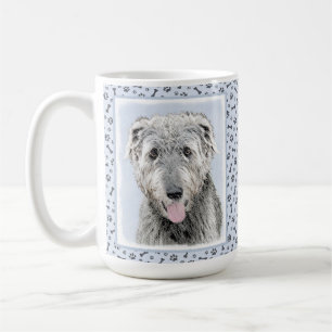 Taza De Café Pintura de Irish Wolfhound - Arte de perro origina