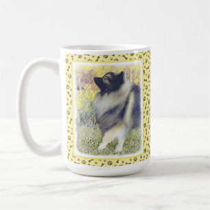 Taza De Café Pintura de Keeshond Aspen - Arte Perro Original Cu