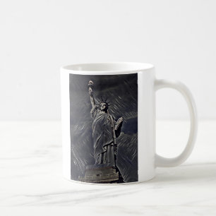 Taza De Café Pintura de la estatua de la Libertad