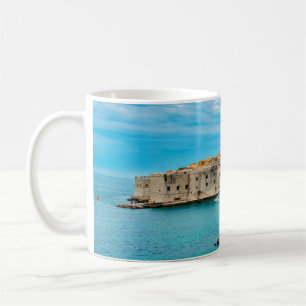 Taza De Café Pintura de la playa de Dubrovnik