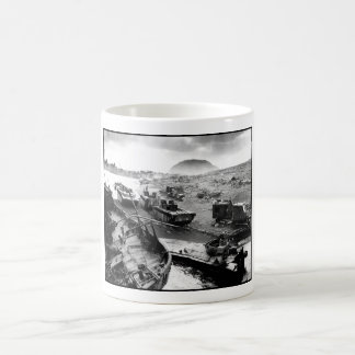 Taza De Café Pintura de la playa de Iwo Jima
