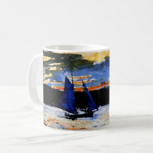 Taza De Café Pintura de la puesta de sol de Gloucester por Wins