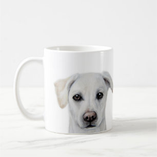 Taza De Café Pintura de Labrador Blanco por miart