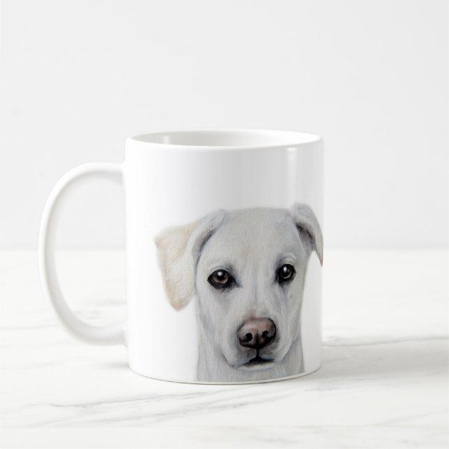 Taza De Café Pintura de Labrador Blanco por miart (Izquierda)