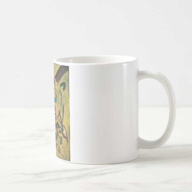 Taza De Café Pintura de lienzo abstracto de puntos de Kandinsky (Derecha)