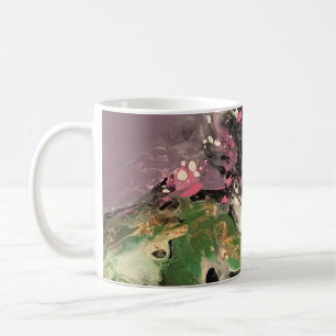 Taza De Café Pintura de lienzo de arveja acrílico de peces