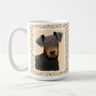 Taza De Café Pintura de Manchester Terrier Arte Animal Original