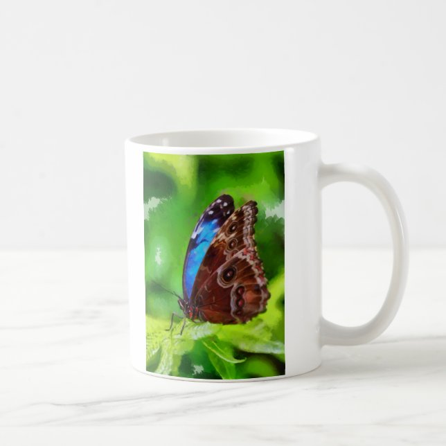 Taza De Café Pintura de mariposa (Derecha)