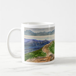 Taza De Café Pintura de montaña blanca Franconia Notch