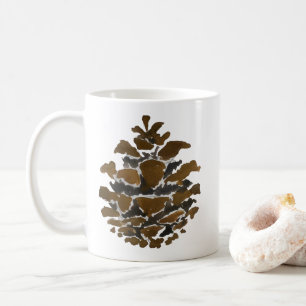 Taza De Café Pintura de Navidades de Pine Cone Wilderness