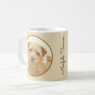 Taza De Café Pintura de Norfolk Terrier - Arte original del per