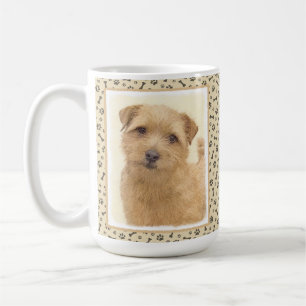 Taza De Café Pintura de Norfolk Terrier - Arte original del per