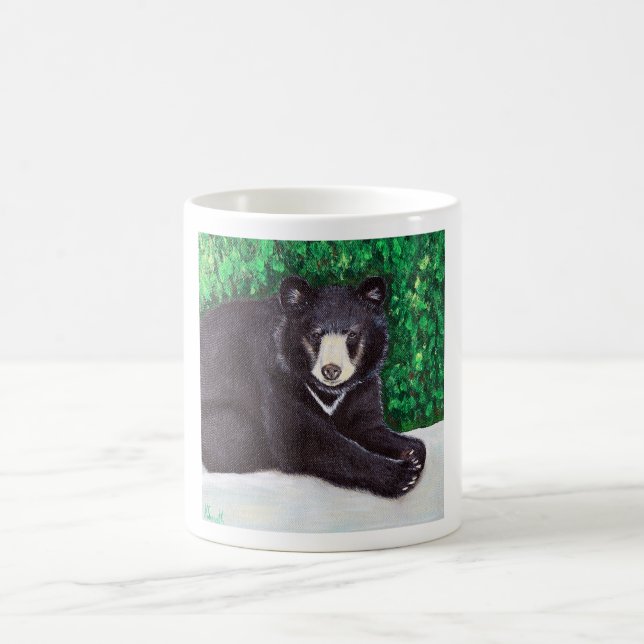 Taza De Café Pintura de oso negro (Centro)