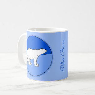 Taza De Café Pintura de oso polar y de cachorro - Arte de vida