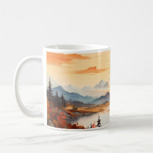 Taza De Café Pintura de otoño