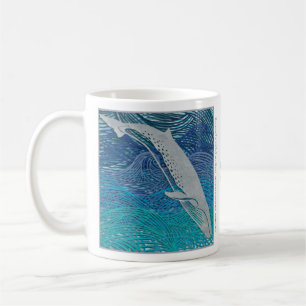 Taza De Café Pintura de papel de Sei Whale - Islas Malvinas