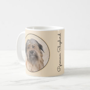Taza De Café Pintura de pastor pirenaico - Arte de perro origin