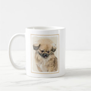 Taza De Café Pintura de Pekín - Arte de perro original muy lind
