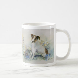Taza De Café Pintura de perro acuarela Jack Russell Terrier