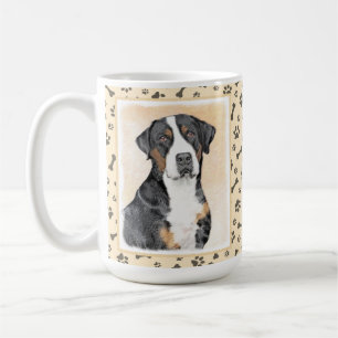 Taza De Café Pintura de perro de la montaña suiza - Arte origin