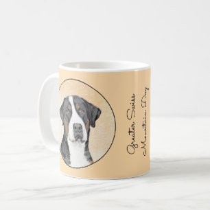Taza De Café Pintura de perro de la montaña suiza - Arte origin