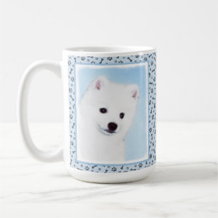 Taza De Café Pintura de perro esquimal estadounidense - Arte de