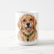 Pintura de perro Golden Retriever en acuarela | Ar