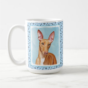 Taza De Café Pintura de Podenco Faraónico - Arte Original de Pe