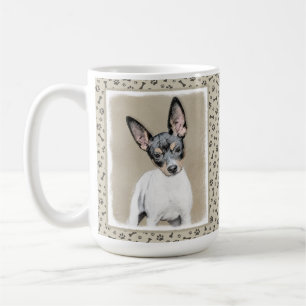 Taza De Café Pintura de Rat Terrier - Arte Perro Original.