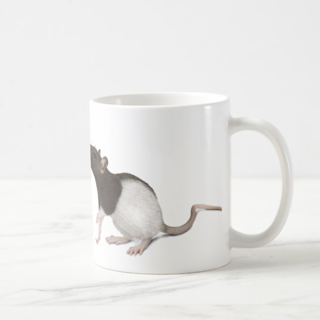 Taza De Café Pintura de rata mascota (Derecha)