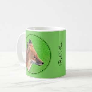Taza De Café Pintura de Red Fox - Arte de vida salvaje original
