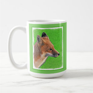 Taza De Café Pintura de Red Fox - Arte de vida salvaje original