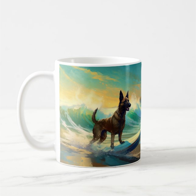 Taza De Café Pintura de surf de Malinoi en Bélgica (Izquierda)
